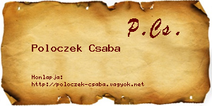 Poloczek Csaba névjegykártya